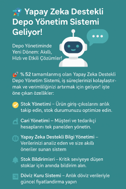 Yapay Zeka Destekli Depo Yönetim Sistemi